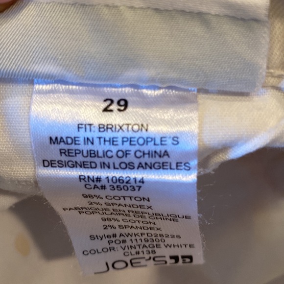Joes Brixton mens 29 white - Picture 7 of 7